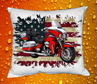 Polštářek s motorkou Harley Davidson  č. 01