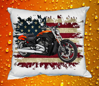Polštářek s motorkou Harley Davidson  č. 02