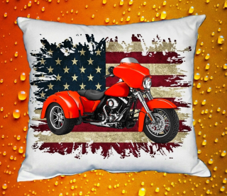 Polštářek s motorkou Harley Davidson  č. 09