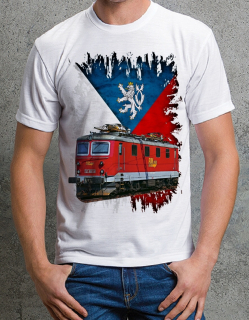 Moon River tričko s lokomotivou 121.007 bílé