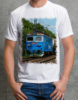 Moon River tričko s lokomotivou 122 021 bílé