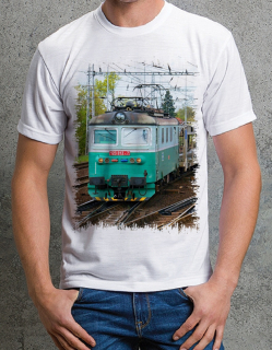 Moon River tričko s lokomotivou 123 012 - 7 bílé