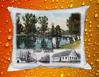 Moon River Bor u Skutče polštář s městem velikost 30x40 cm