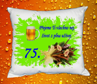 Polštář narozeniny MUŽI 75 let 