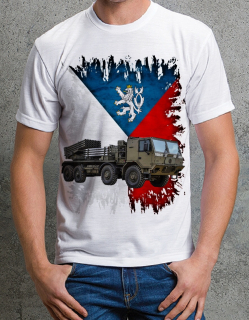 tričko RAKETNICE vojenské  auto České výroby 