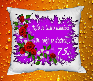 Polštář narozeniny ŽENY 75 let 
