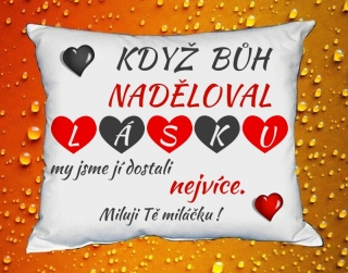 Polštářek když bůh naděloval lásku