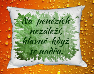 Polštář na penězích nezáleží, hlavně když se nadřu   zelený