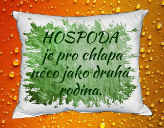 Polštář hospoda je pro chlapa něco jako druhá rodina   zelený
