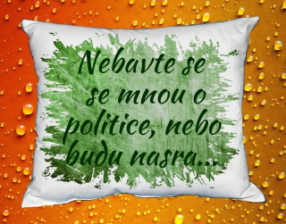 Polštář nebavte se se mnou o politice  zelený