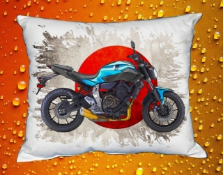 Polštářek s motorkou YAMAHA FZ-07 ABS BLUE