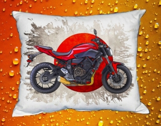 Polštářek s motorkou YAMAHA FZ-07 ABS RED