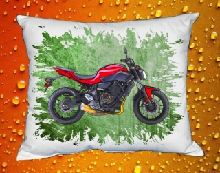 Polštářek s motorkou YAMAHA FZ-07 ABS RED  II