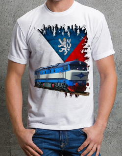 tričko s lokomotivou T478
