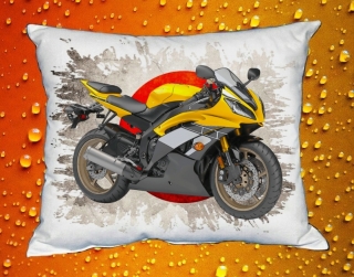 Polštářek s motorkou YAMAHA YZF-R6 GOLD