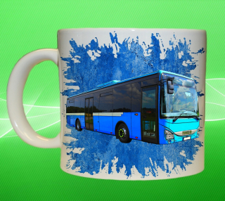 hrnek s autobusem  IVECO Crossway LE modrý 450 ml