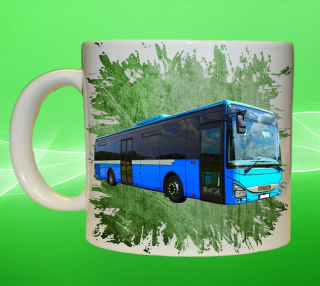 hrnek s autobusem  IVECO Crossway LE zelený  550 ml