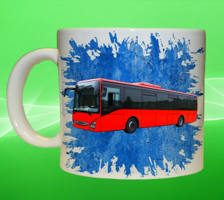hrnek s autobusem  red IVECO Crossway LE modrý 550 ml