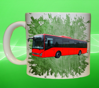 Moon River hrnek s autobusem red IVECO Crossway LE zelený 150 ml