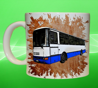 hrnek s autobusem KAROSA oranžový 550 ml