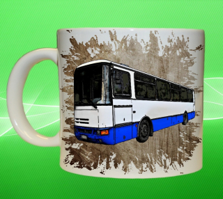 hrnek s autobusem KAROSA hnědý 450 ml