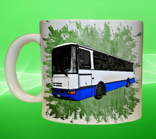 hrnek s autobusem KAROSA zelený 550 ml