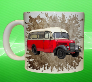 Moon River Praga RND hrnek s autobusem hnědý obsah 75 ml