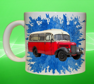 Moon River Praga RND hrnek s autobusem modrý obsah 75 ml