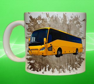 Moon River Scania A30 hrnek s autobusem hnědý obsah 75 ml