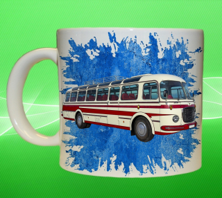 Moon River ŠKODA RTO 706 RED hrnek s autobusem modrý obsah 450 ml