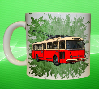 Moon River hrnek s trolejbusem zelený obsah 75 ml