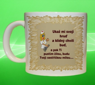 hrnek zdravotní sestra Ukaž mi svoji hruď 150 ml