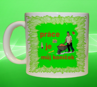 hrnek zedník Práce je můj koníček  75 ml