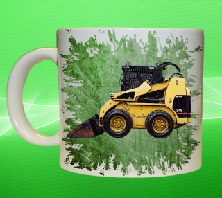 Moon River Caterpillar 248D bobcat hrnek s bagrem zelený