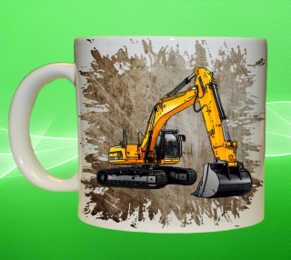 Moon River JCB  JS290 hrnek s bagrem hnědý