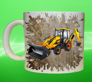 Moon River JCB 3DX hrnek s bagrem hnědý 75 ml