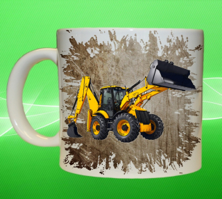 Moon River JCB 4CX hrnek s bagrem hnědý