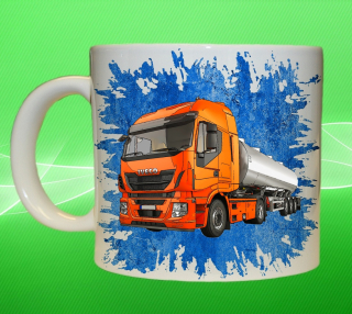 Moon River IVECO HIWAY 500 cisterna modrý hrnek s náklaďákem