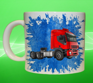 Moon River IVECO Stralis RED modrý hrnek s náklaďákem