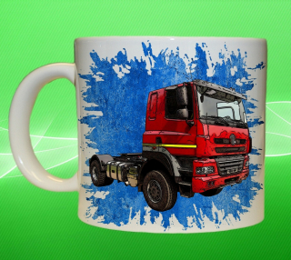 hrnek s nákladním autem české výroby tahač modrý 