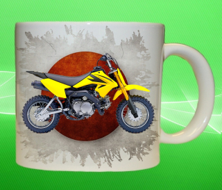 hrnek s motorkou Suzuki DR-Z70