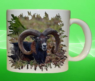 Moon River Lovu zdar muflon hlava hrnek pro myslivce