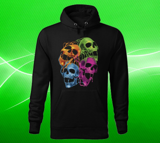 mikina s kapucí lebky 