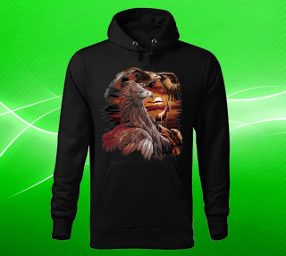 Moon River Orel skalní mikina s kapucí černá 