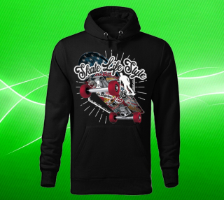 Moon River Skate Life Style mikina s kapucí černá 