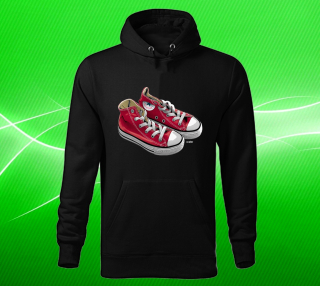 Moon River červené tenisky mikina s kapucí černá 