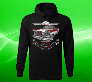 Moon River Vintage classic car mikina s kapucí černá 
