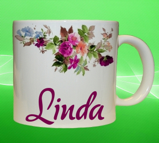 hrnek se jménem LINDA