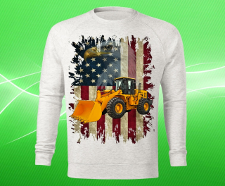 mikina s potiskem Caterpillar NAKLADAČ