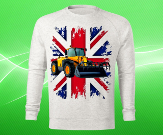 mikina s potiskem JCB manipulátor 